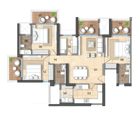 3.5 BHK Plan